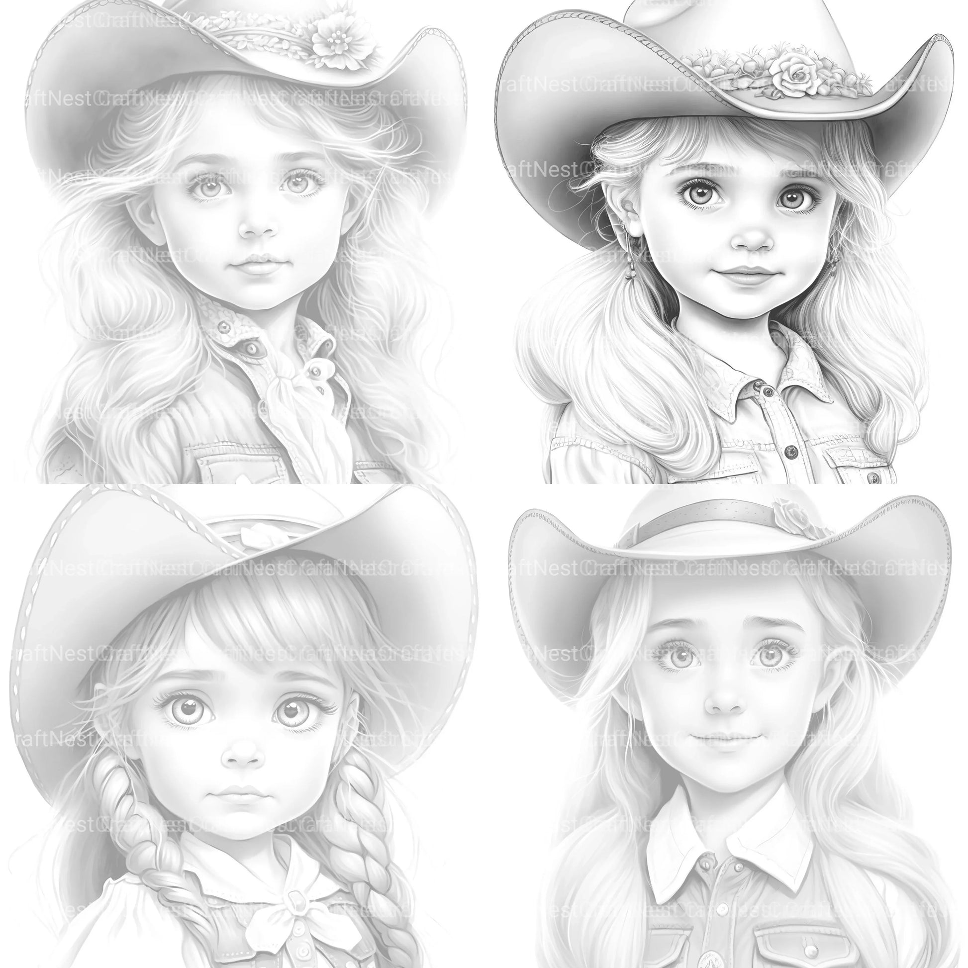 Flower Girl Coloring Book 2 - CraftNest - Digital Crafting and Art