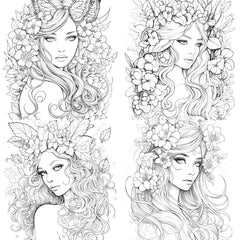 Beautiful Fairies Coloring Book - CraftNest - Digital Crafting and Art