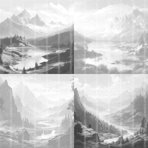 Landscape Scenes Coloring Book - CraftNest - Digital Crafting and Art