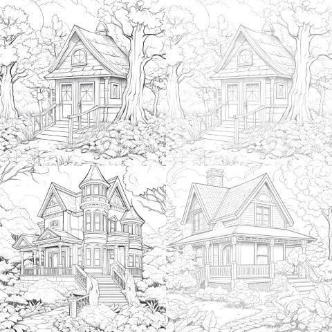 Autumn House Coloring Book - CraftNest - Digital Crafting and Art