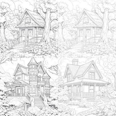 Autumn House Coloring Book - CraftNest - Digital Crafting and Art
