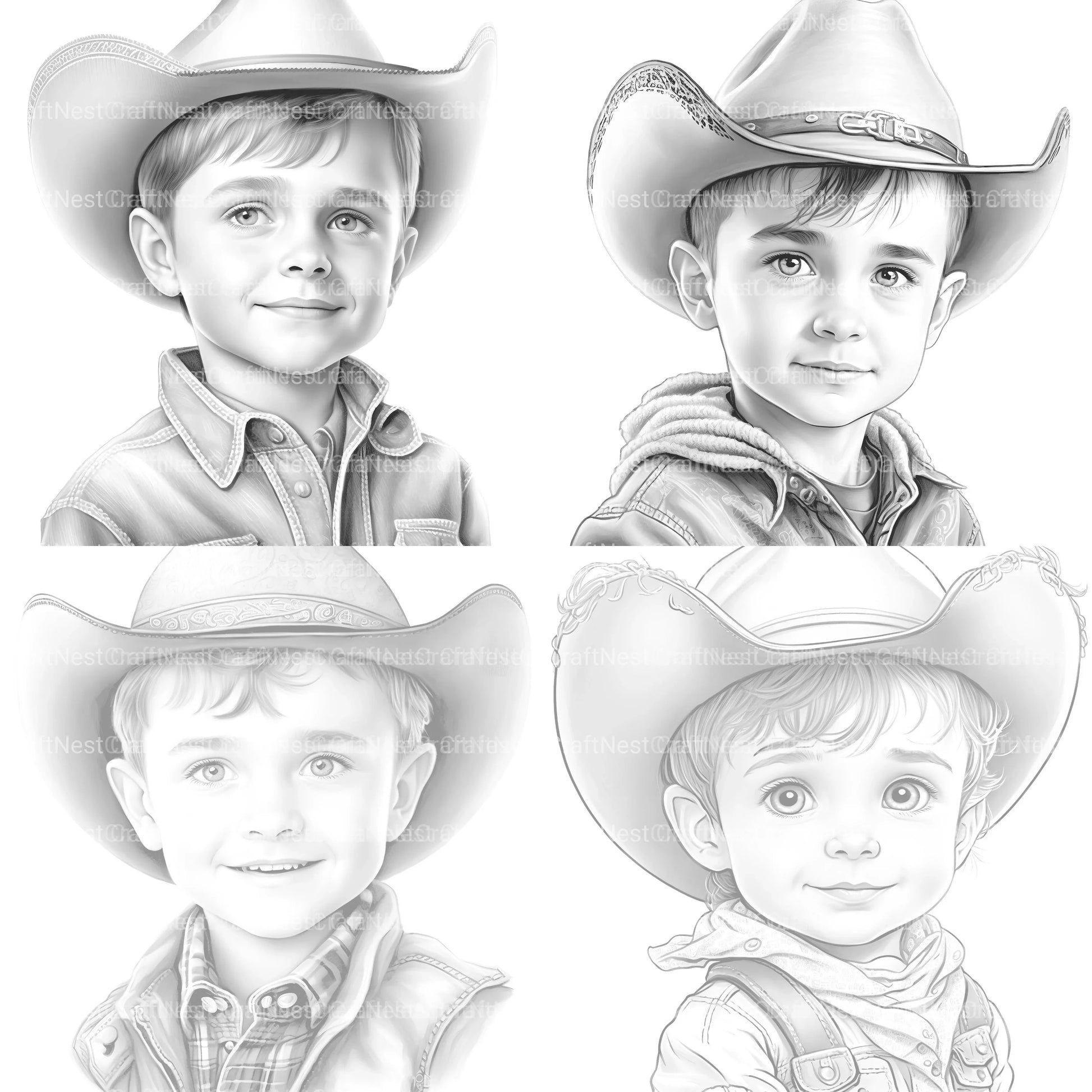 Cowgirl Coloring Book - CraftNest - Digital Crafting and Art