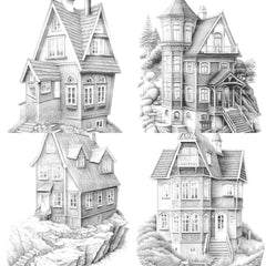Norwegian Tiny House Coloring Book - CraftNest - Digital Crafting and Art