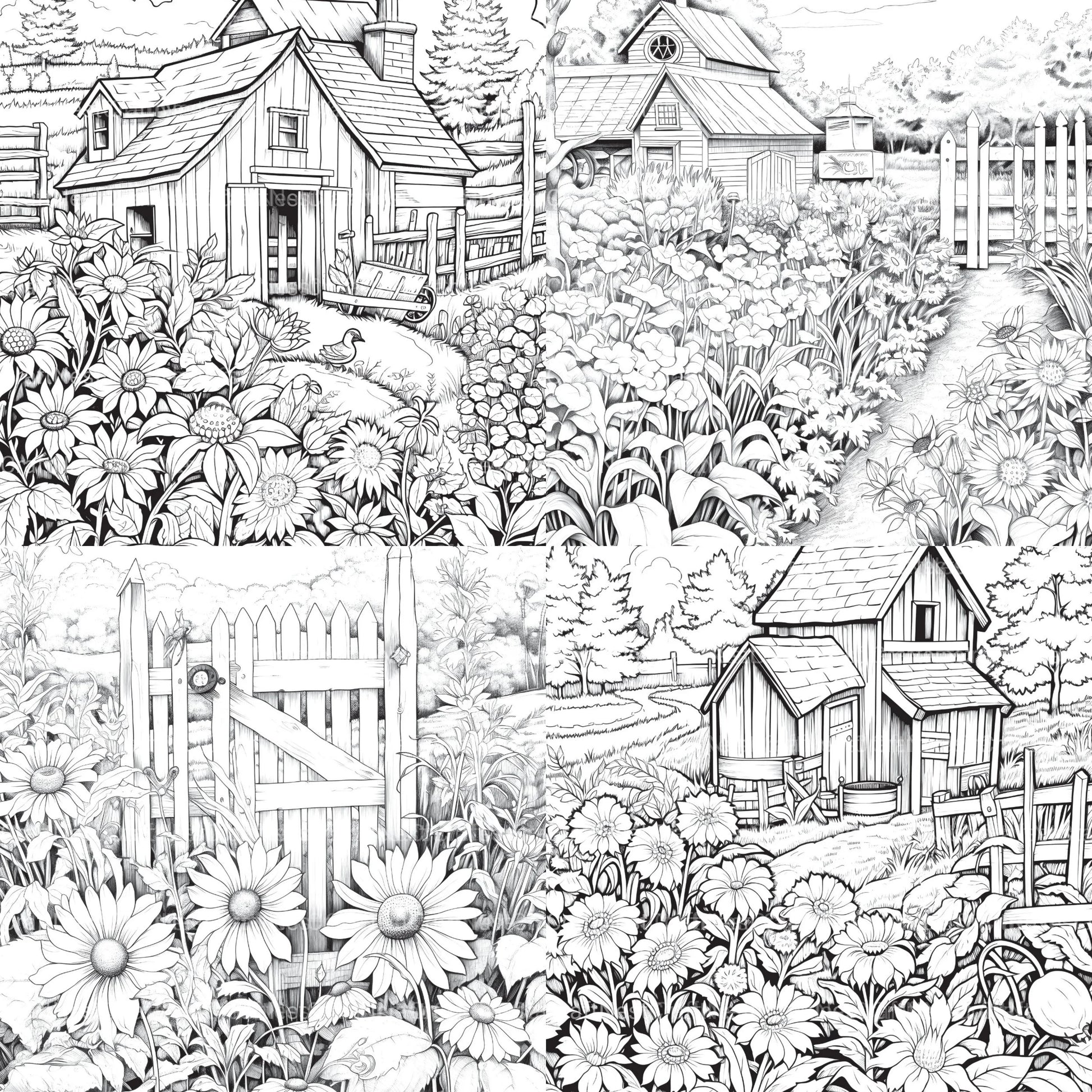 Farmers Garden Coloring Book 2 - CraftNest - Digital Crafting and Art