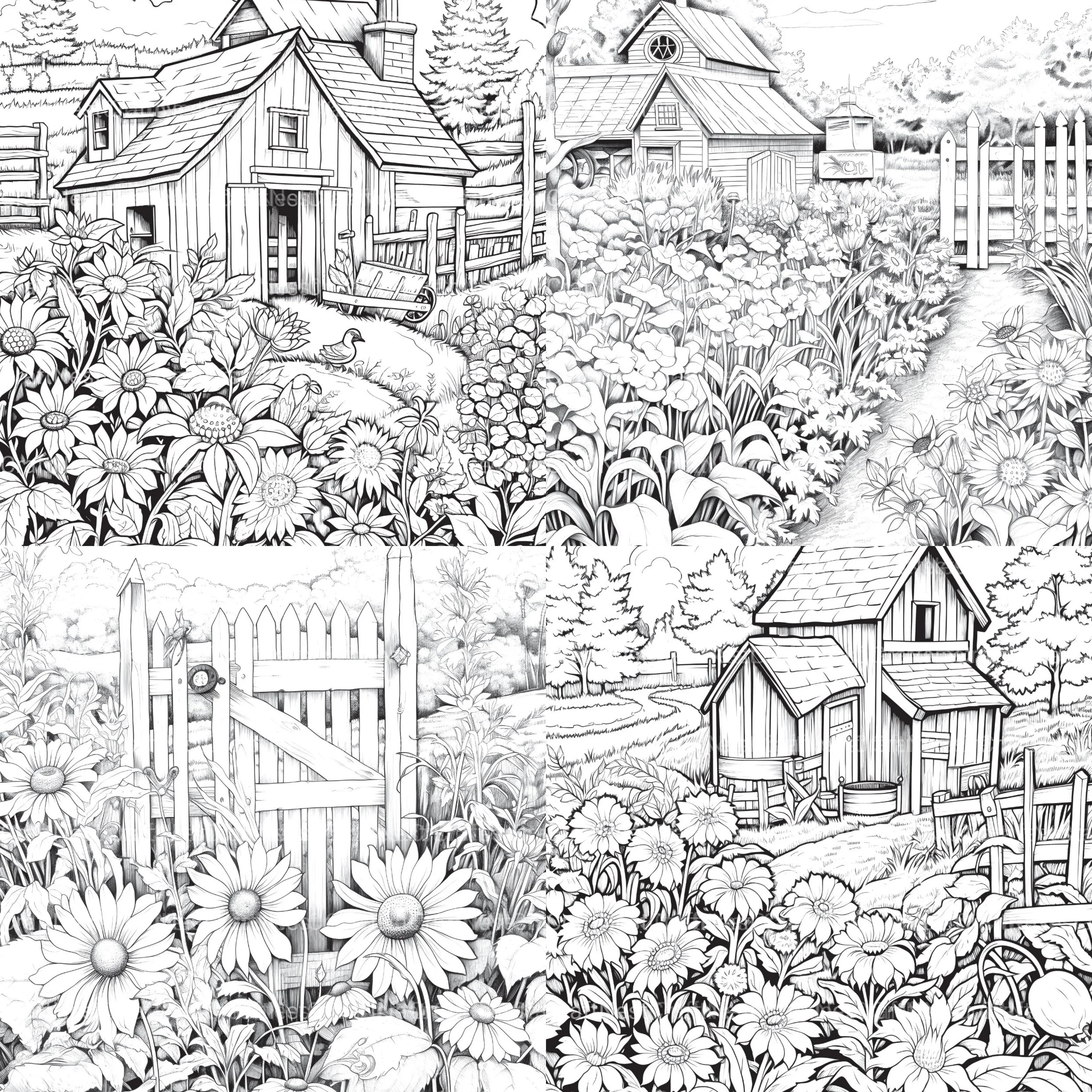 Farmers Garden Coloring Book 2 - CraftNest - Digital Crafting and Art