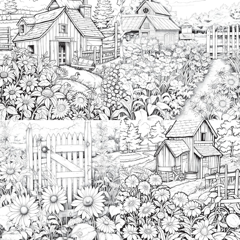 Farmers Garden Coloring Book 2 - CraftNest - Digital Crafting and Art