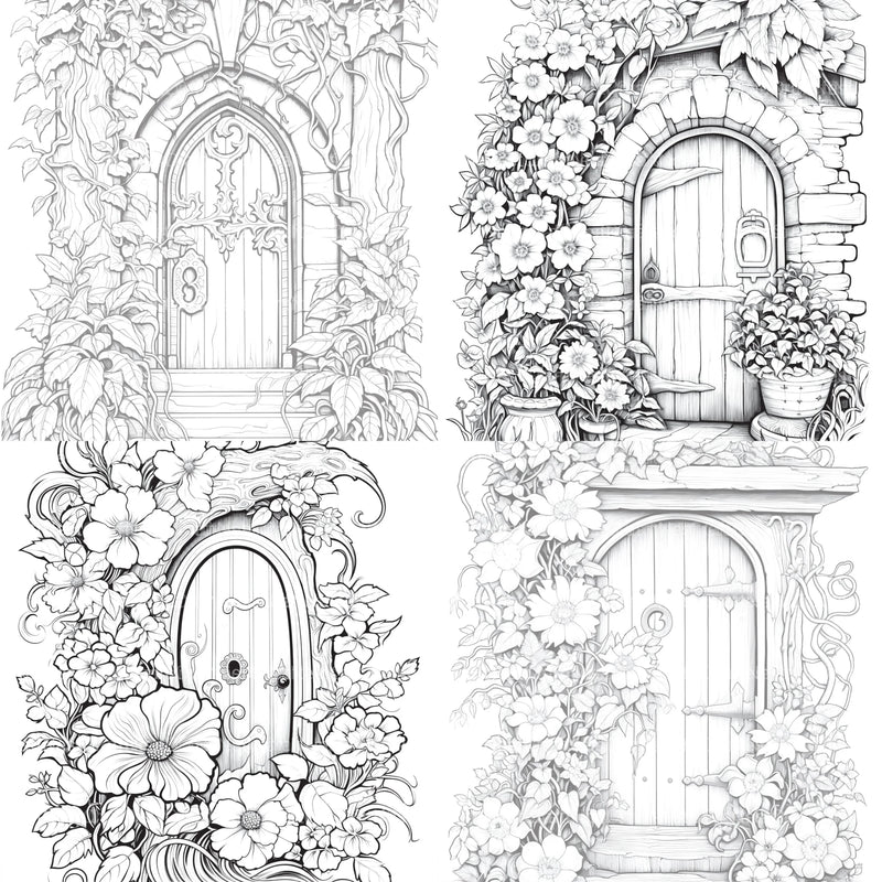 Blooming Door Coloring Book - CraftNest - Digital Crafting and Art