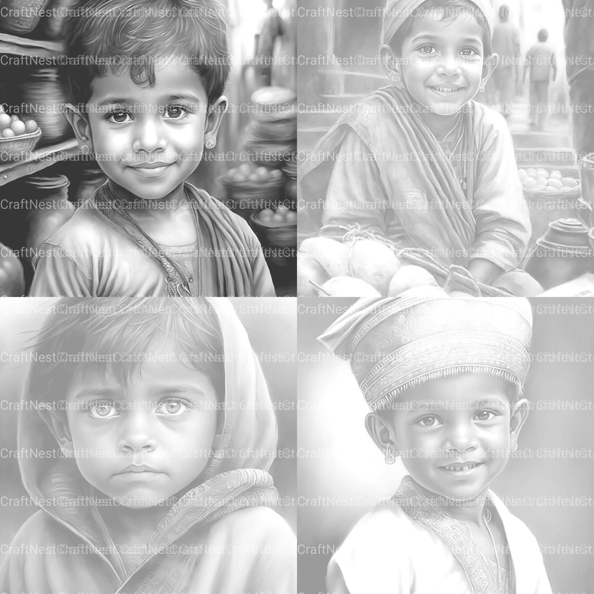 Indian Boy Coloring Book - CraftNest - Digital Crafting and Art