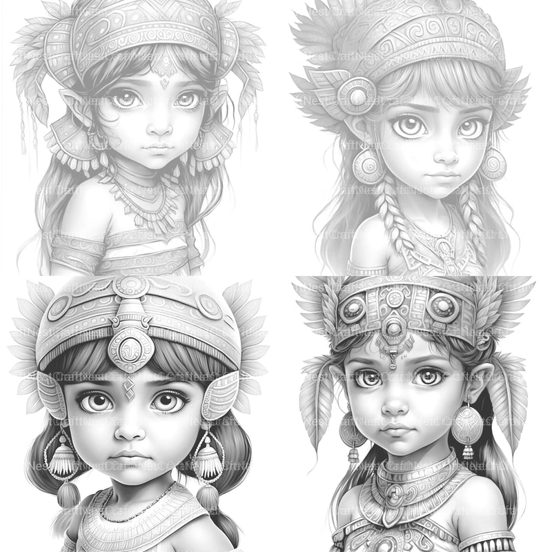 Aztec Boy Coloring Book - CraftNest - Digital Crafting and Art