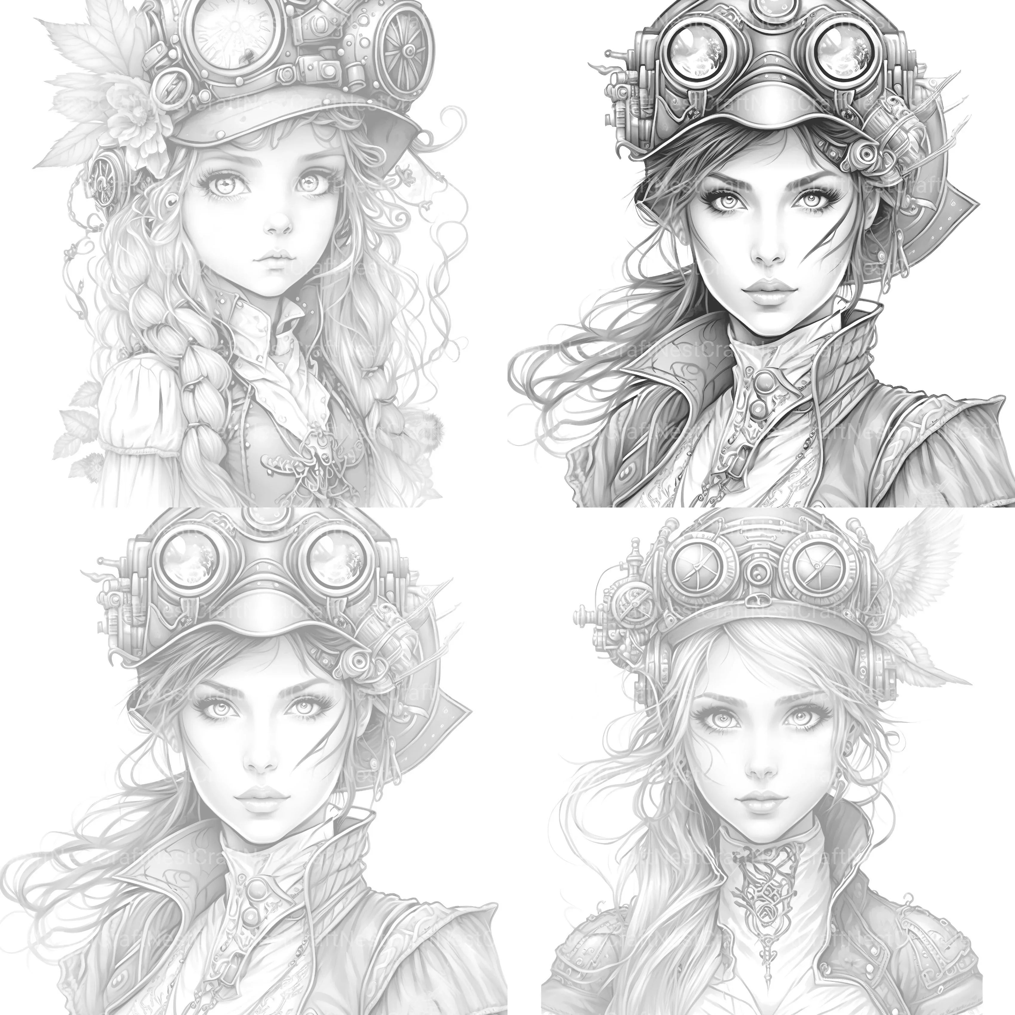 Sunflower Girl Coloring Book - CraftNest - Digital Crafting and Art