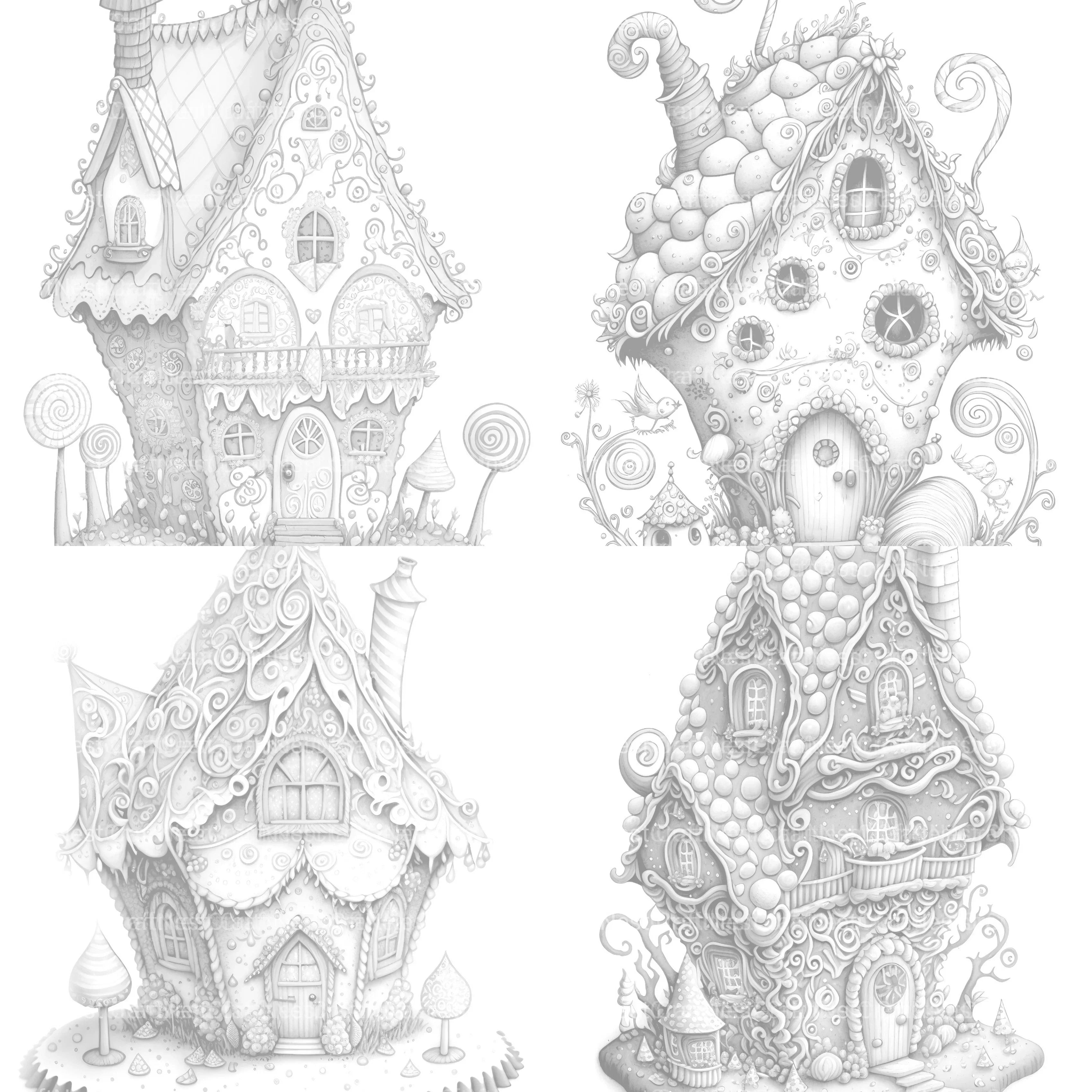Gingerbread Fairy House Coloring Book - CraftNest - Digital Crafting and Art
