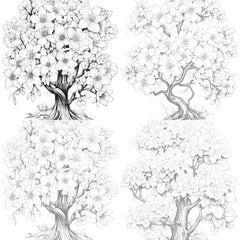 Blooming Tree Coloring Book - CraftNest - Digital Crafting and Art