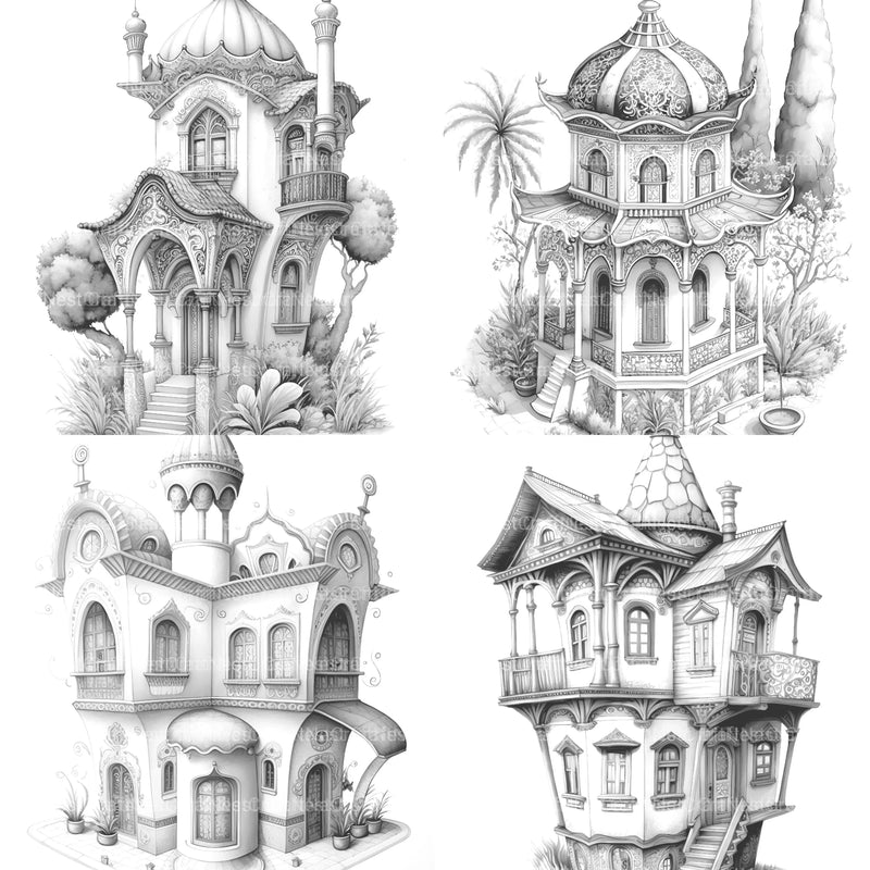 Turkish Tiny House Coloring Book - CraftNest - Digital Crafting and Art