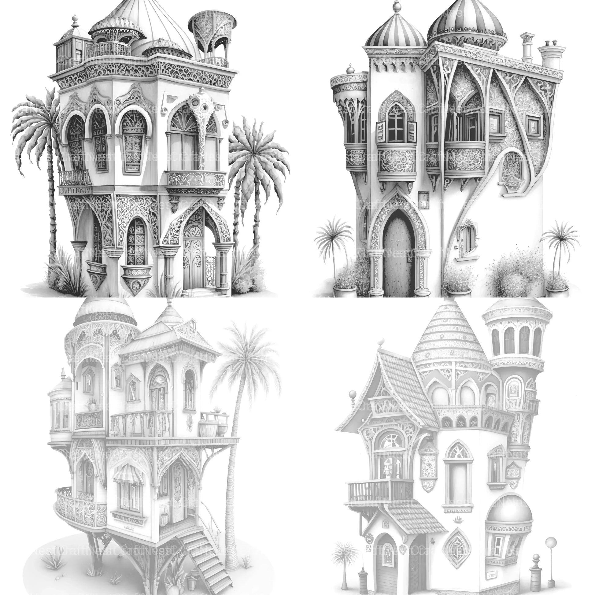 Dubai Tiny House Coloring Book - CraftNest - Digital Crafting and Art