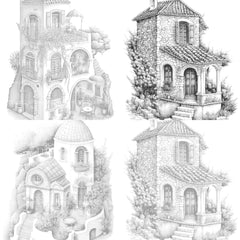 Greek Tiny House Coloring Book - CraftNest - Digital Crafting and Art