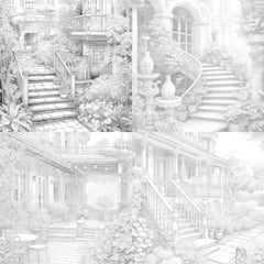 Garden Terrace Coloring Book - CraftNest - Digital Crafting and Art