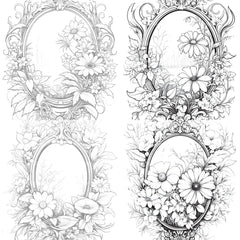 Blooming Mirror Coloring Book - CraftNest - Digital Crafting and Art