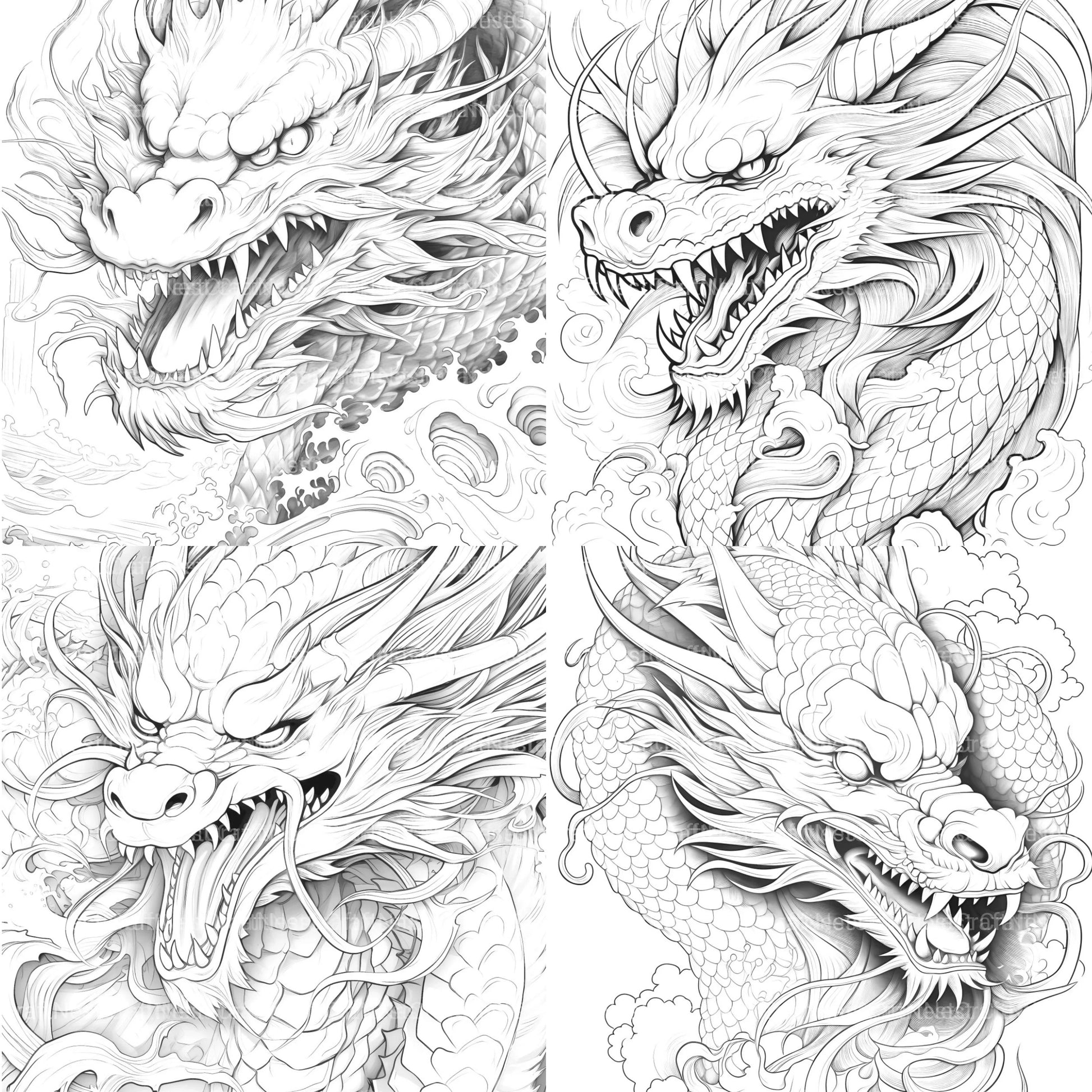 Dragon Coloring Book - CraftNest - Digital Crafting and Art