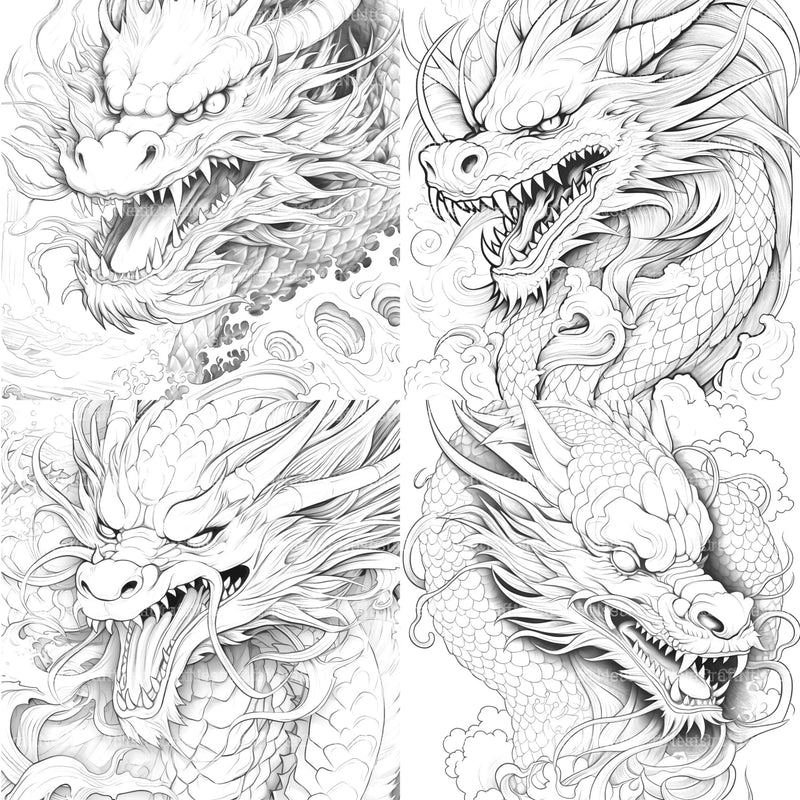 Dragon Coloring Book - CraftNest - Digital Crafting and Art