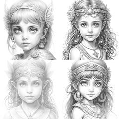 Cute Egyptian Girl Coloring Book - CraftNest - Digital Crafting and Art