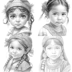 Cute Maya Girl Coloring Book - CraftNest - Digital Crafting and Art