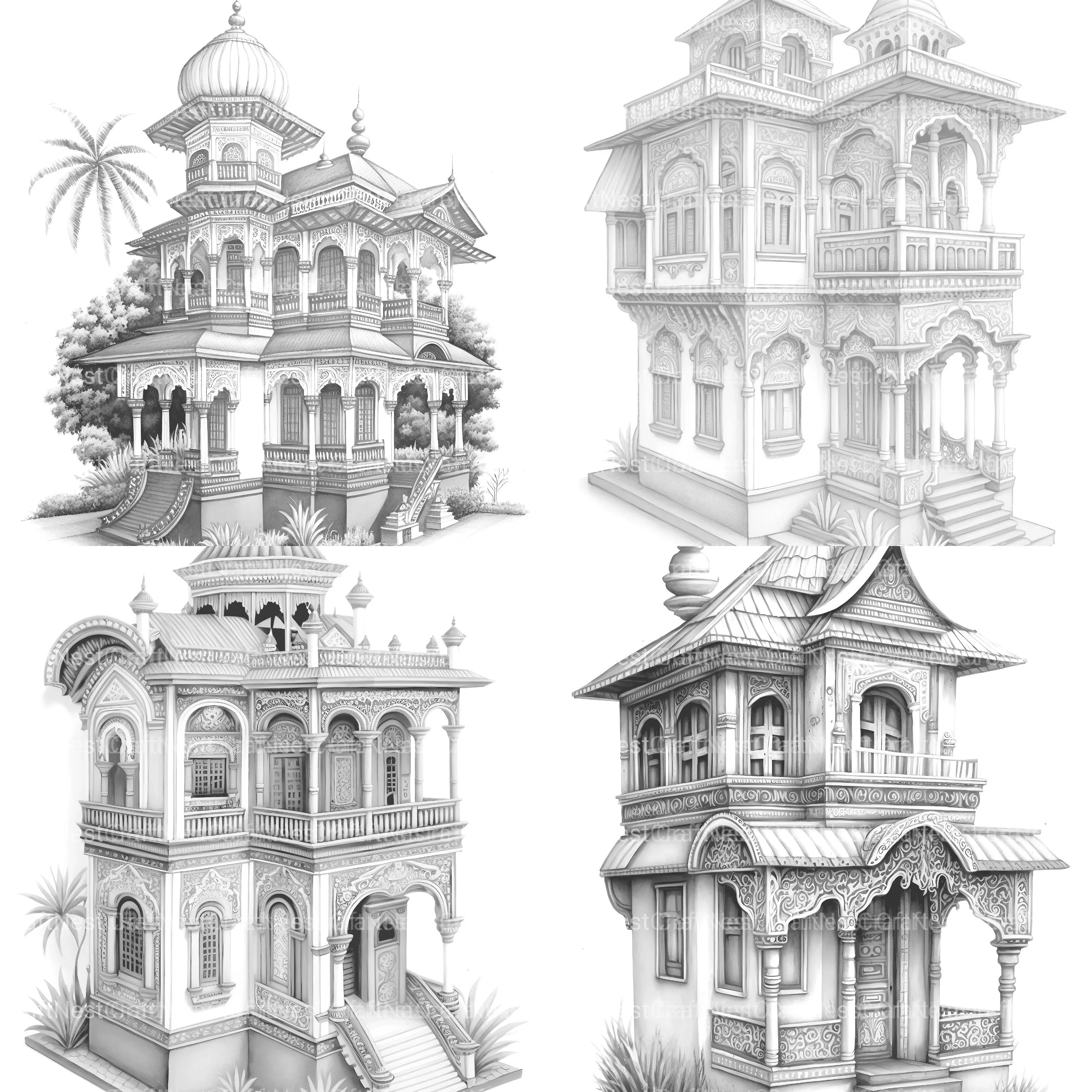 Indian Tiny House Coloring Book - CraftNest - Digital Crafting and Art
