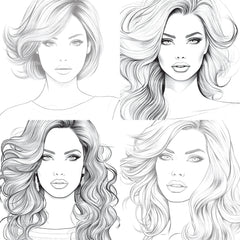 Beautiful Women Coloring Book - CraftNest - Digital Crafting and Art