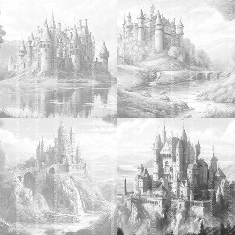 Castles Coloring Book - CraftNest - Digital Crafting and Art