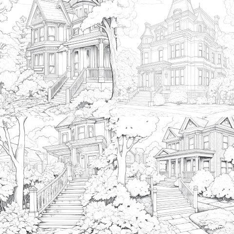Autumn House Coloring Book - CraftNest - Digital Crafting and Art