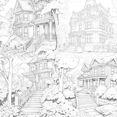 Autumn House Coloring Book - CraftNest - Digital Crafting and Art
