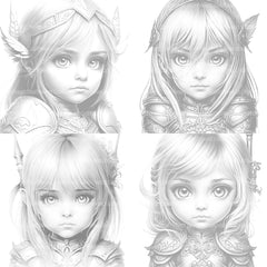 Princess Coloring Book 1 - CraftNest - Digital Crafting and Art