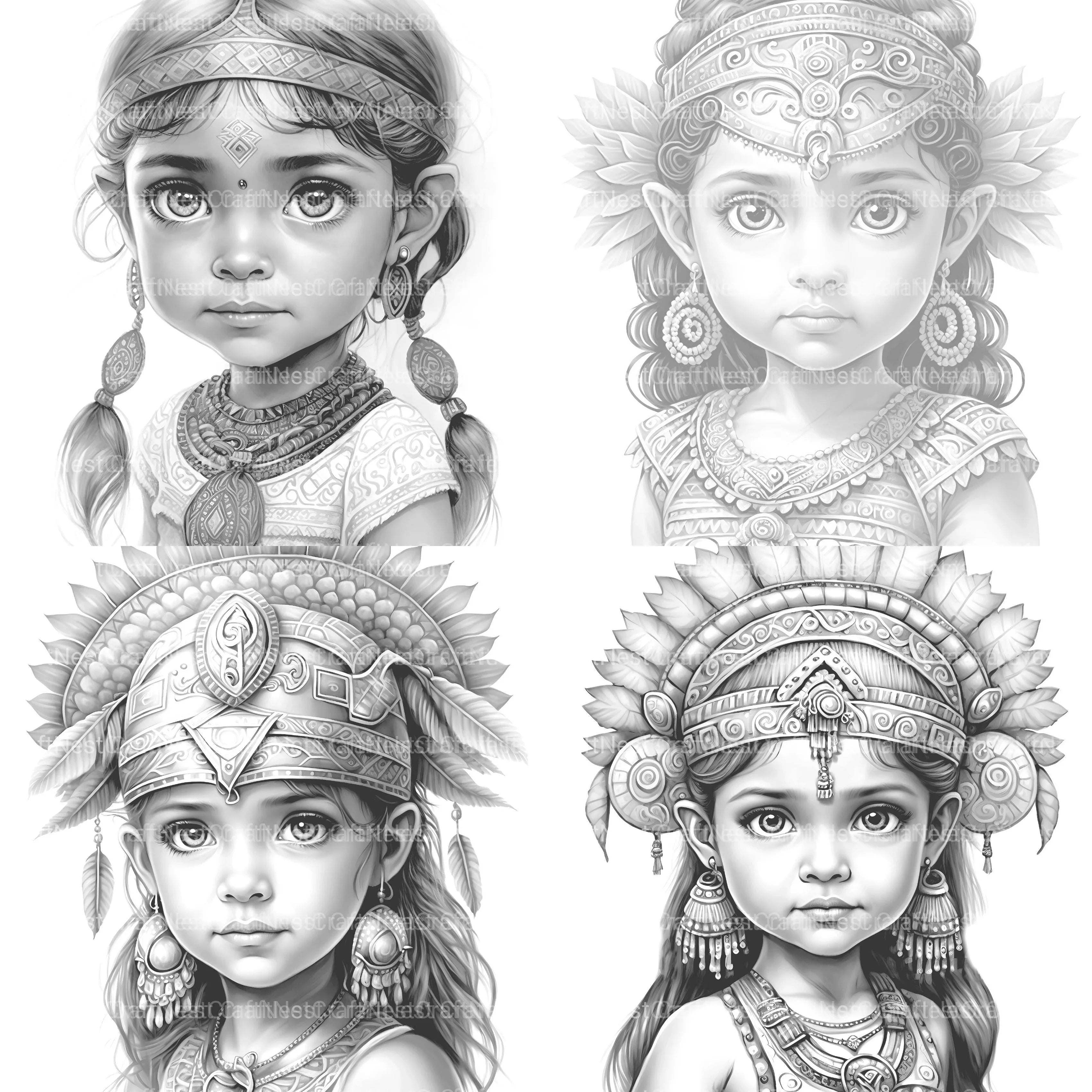 Aztec Boy Coloring Book - CraftNest - Digital Crafting and Art