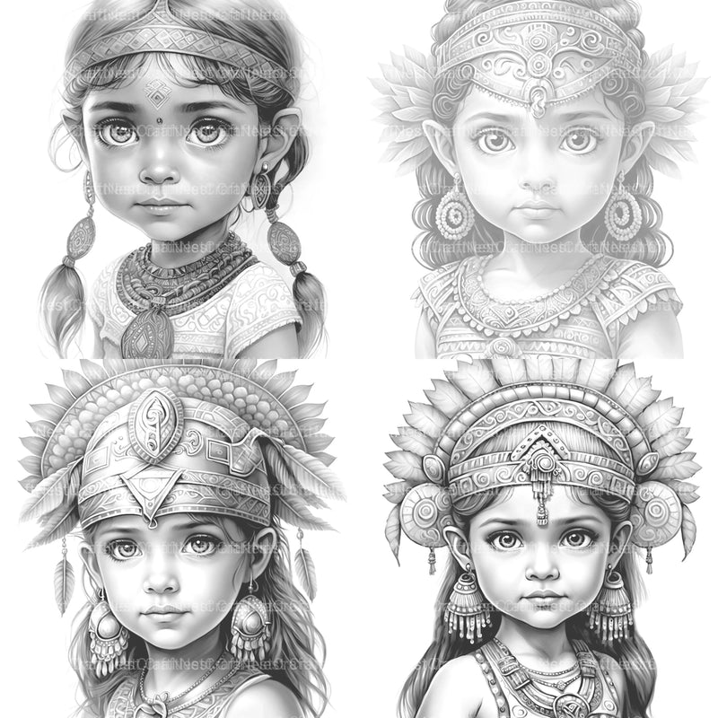 Aztec Boy Coloring Book - CraftNest - Digital Crafting and Art