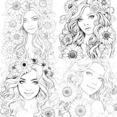 Venetian Carnival Woman Coloring Book - CraftNest - Digital Crafting and Art