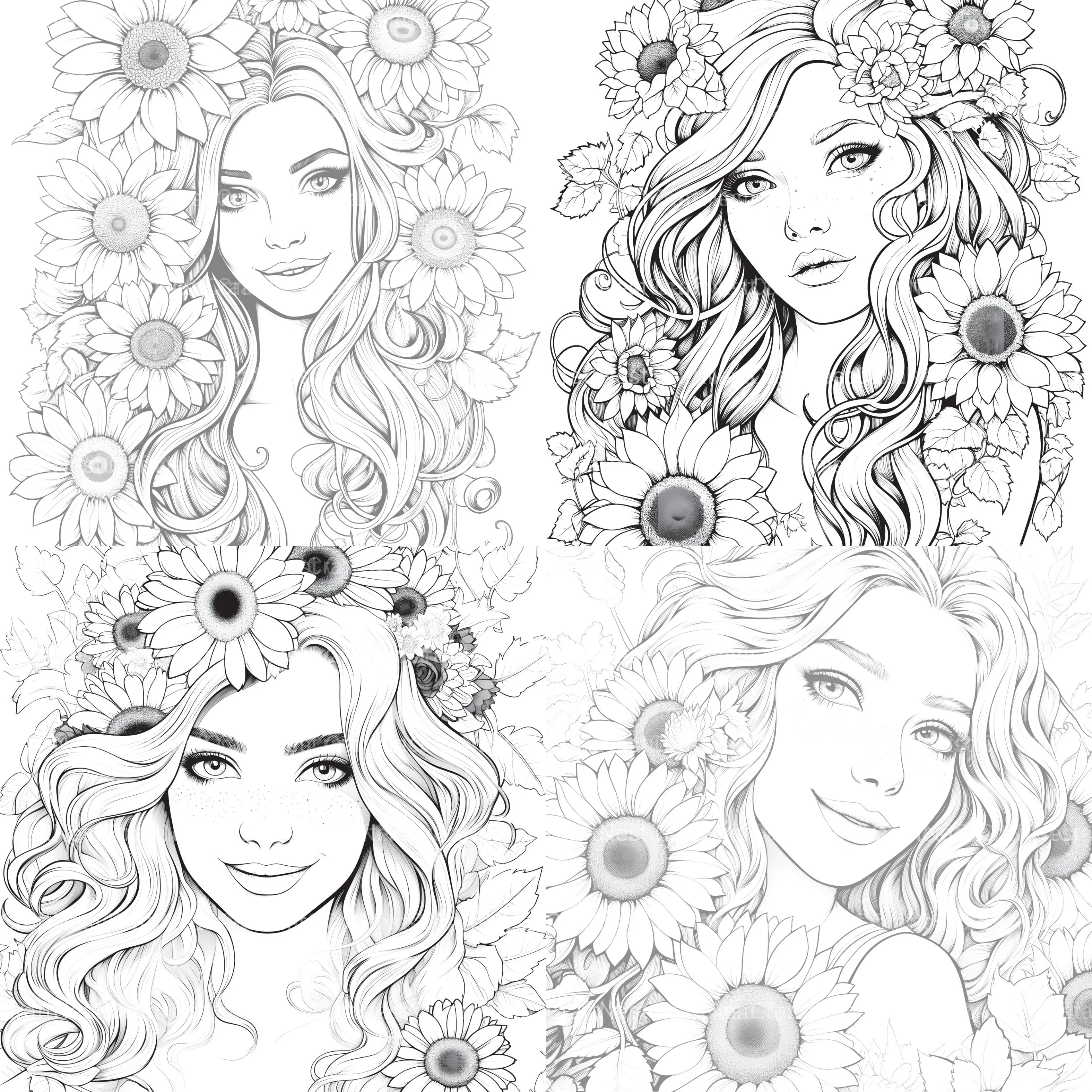 Venetian Carnival Woman Coloring Book - CraftNest - Digital Crafting and Art
