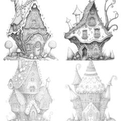 Gingerbread Fairy House Coloring Book - CraftNest - Digital Crafting and Art