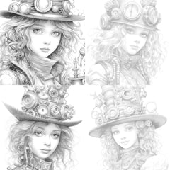Victorian Girl Coloring Book - CraftNest - Digital Crafting and Art