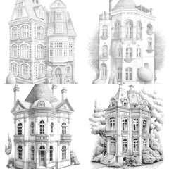 German Tiny House Coloring Book - CraftNest - Digital Crafting and Art