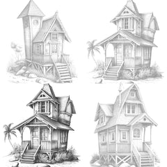 Beach House Coloring Book - CraftNest - Digital Crafting and Art