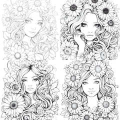 Venetian Carnival Woman Coloring Book - CraftNest - Digital Crafting and Art