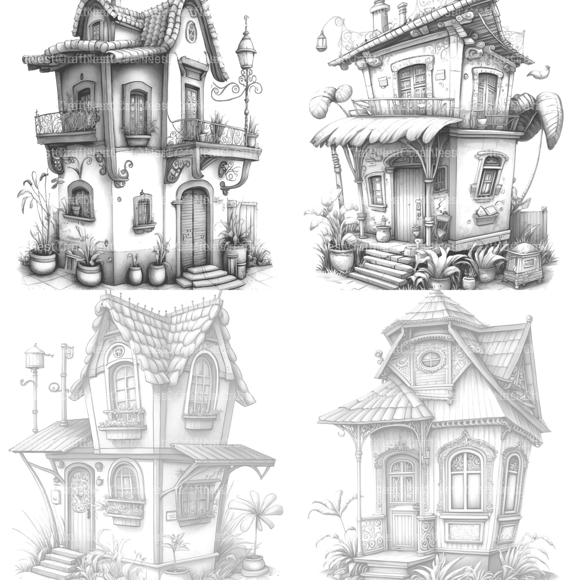 Chile Tiny House Coloring Book - CraftNest - Digital Crafting and Art