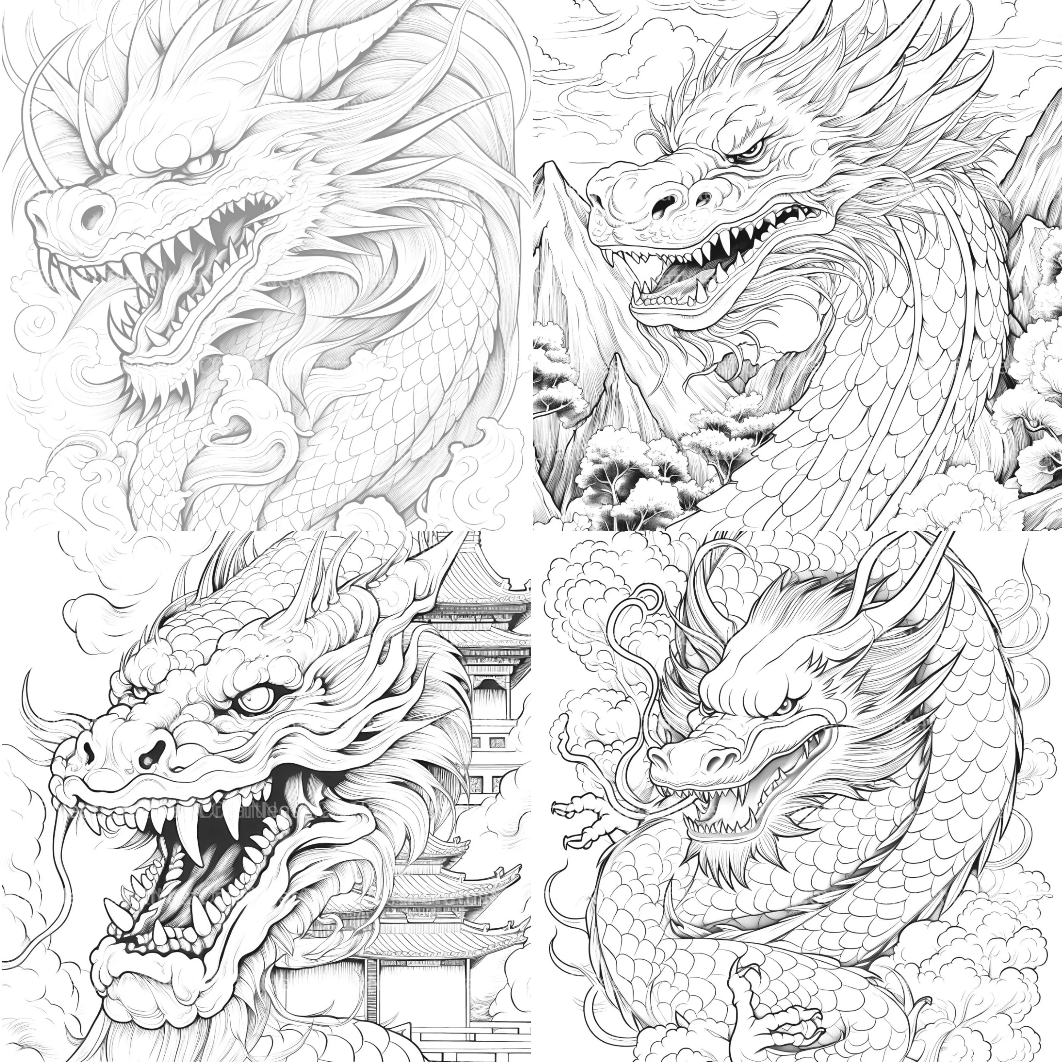 Dragon Coloring Book - CraftNest - Digital Crafting and Art