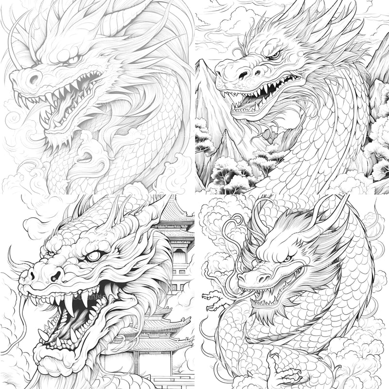 Dragon Coloring Book - CraftNest - Digital Crafting and Art