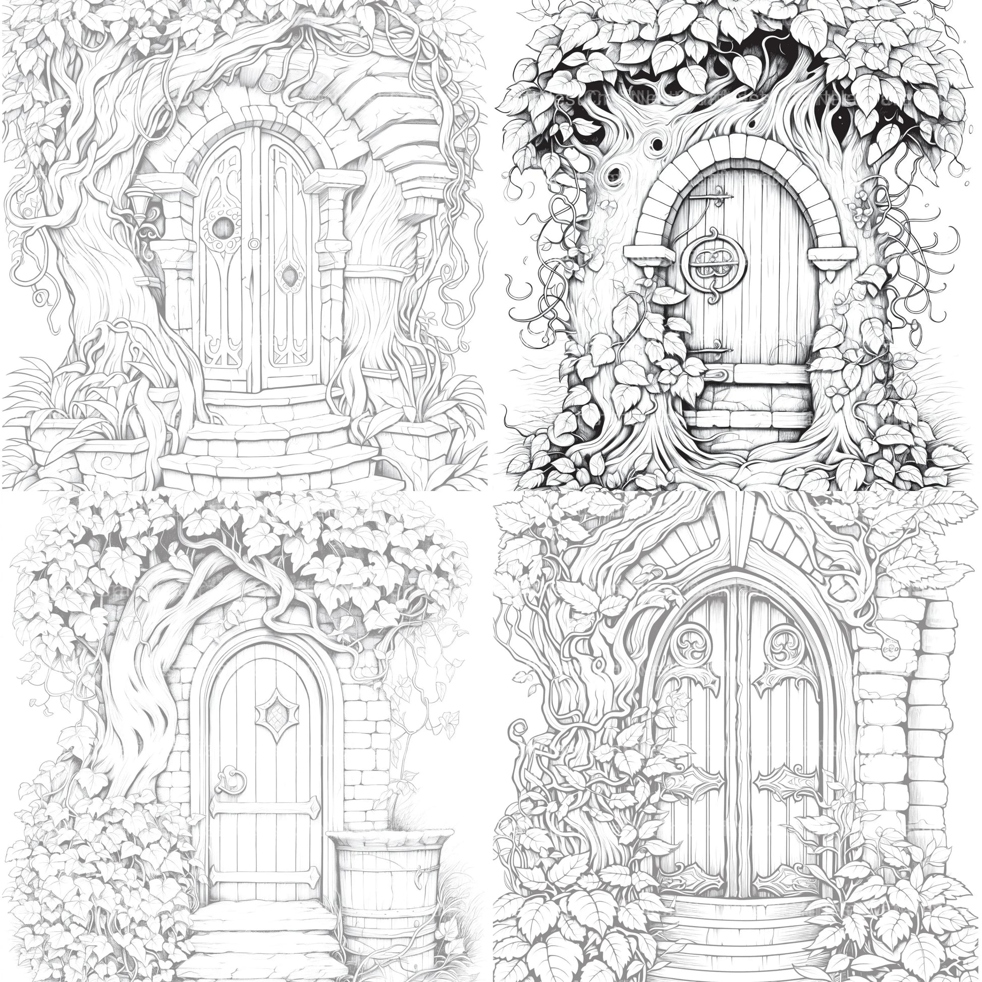 Blooming Door Coloring Book - CraftNest - Digital Crafting and Art