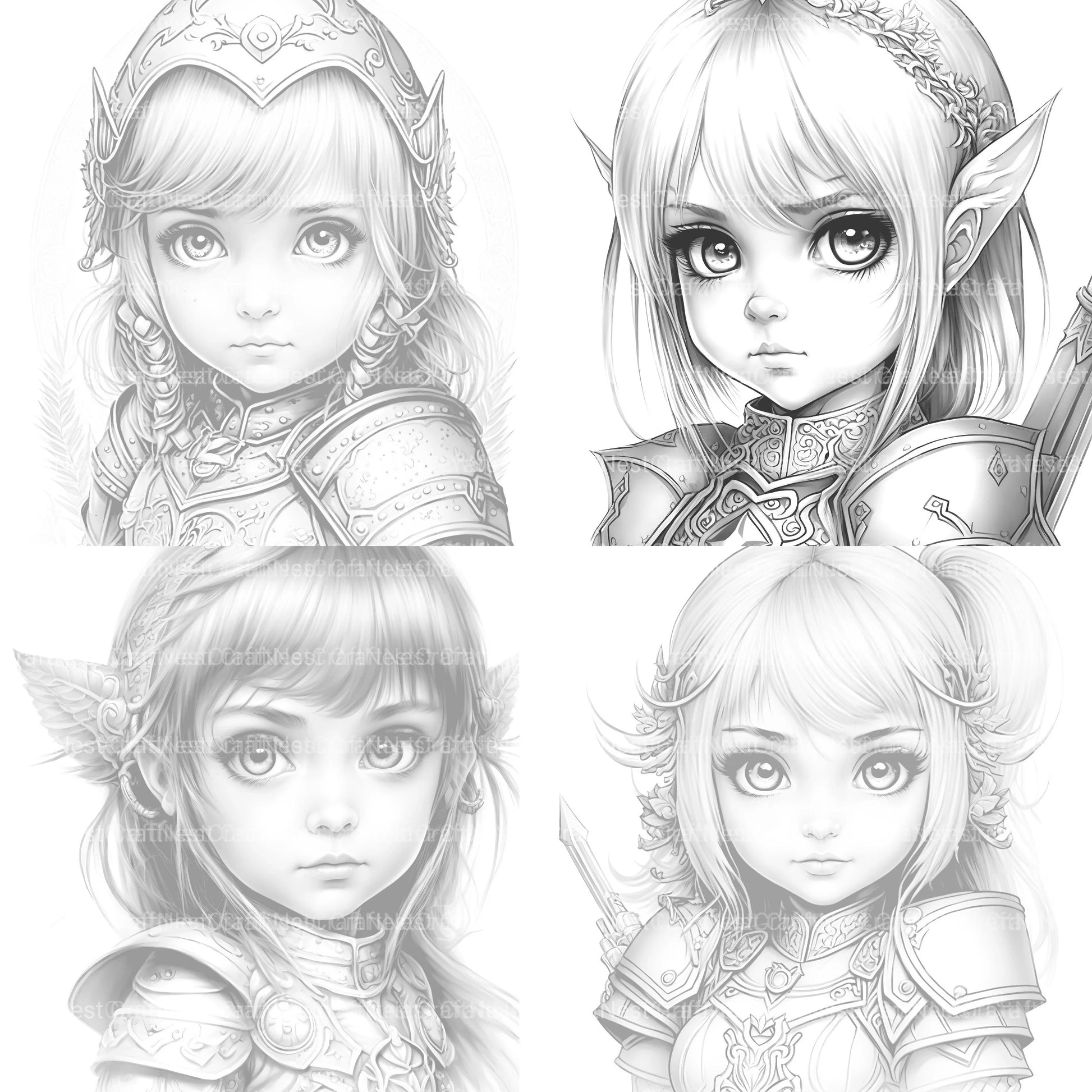 Princess Coloring Book 1 - CraftNest - Digital Crafting and Art