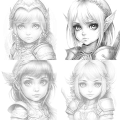 Princess Coloring Book 1 - CraftNest - Digital Crafting and Art