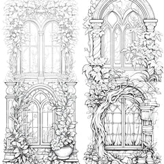Blooming Window Coloring Book - CraftNest - Digital Crafting and Art