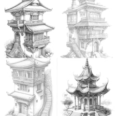 Tibetan Tiny House Coloring Book - CraftNest - Digital Crafting and Art