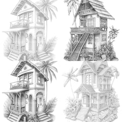 Hawaiian Tiny House Coloring Book - CraftNest - Digital Crafting and Art