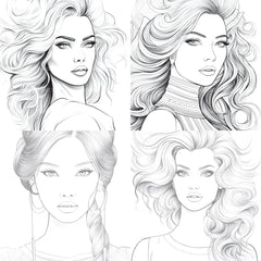 Beautiful Women Coloring Book - CraftNest - Digital Crafting and Art